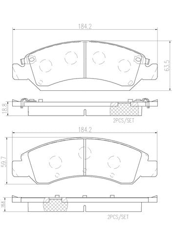 Brembo Front Ceramic Brake Pads Fits 2008-2015 Chevy Tahoe Police Pkg P10065N