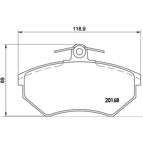 Brembo Front Low Metallic Brake Pads Fits 1993-1995 Volkswagen Passat 4Pc P85011