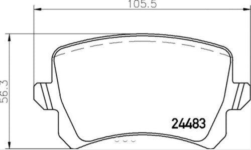Hella Rear Low Metallic Brake Pads Fits 2009-2017 Volkswagen Tiguan 2 Pc Brakes