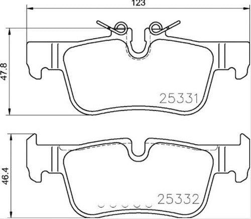 Hella Rear Low Metallic Brake Pads Fits 2016-2025 BMW X1 Brakes 2 Pc 355021681