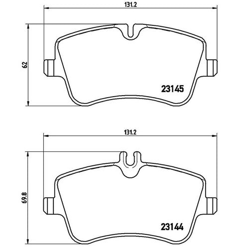 Brembo Front Low Metallic Brake Pads Fits 2001-2005 Mercedes-Benz C320 P50045