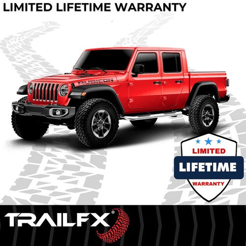 TrailFX A0063S TFX Round Tube Side Steps NERF BAR ROUND 3"
