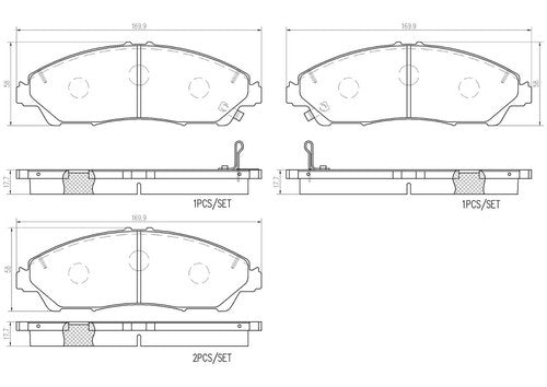 Brembo P28105N NAO BRAKE PADS