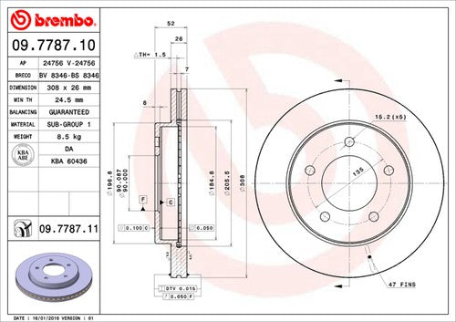 Brembo 09778711C02 BRAKE ROTORS
