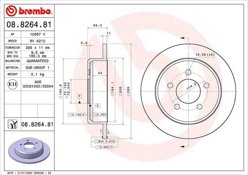 Brembo 08826481C02 BRAKE ROTORS