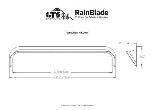 GT Styling RV2047 RainBlade RAINGUARDS