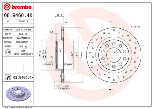 Brembo 0894604XC02 Xtra BRAKE ROTORS