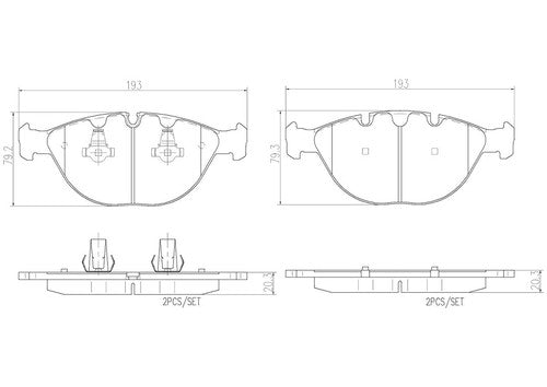 Brembo Ceramic Brake Pads Fits 2002-2006 BMW X5 Ceramic Brake Pads P06028N