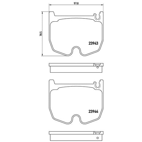 Brembo Front Low Metallic Brake Pads Fits 2003-2006 Mercedes-Benz E55 AMG P50062