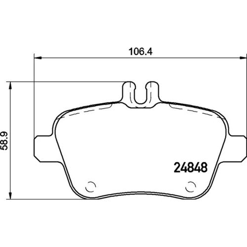 Brembo Rear Brake Pads Fits 2014-2019 Mercedes CLA250 Sports Package P50135
