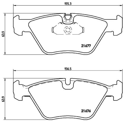 Brembo Front Brake Pad Fits BMW 528i 1997 1998 Low Metallic Brake Pad Set P06022