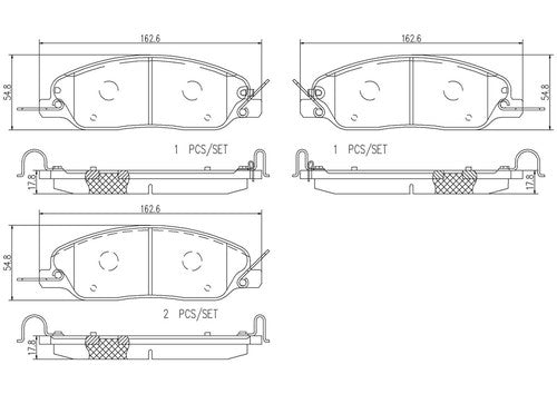 Brembo Front Ceramic Brake Pads Fits 2005-2014 Ford Mustang 4 Pc Brakes P24181N