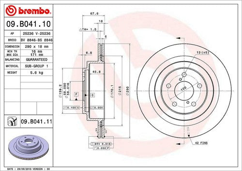 Brembo 09B04111C02 BRAKE ROTORS