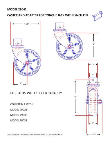 BAL RV 29041B TRAILER JACK ACCESSORIES