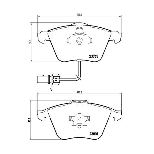 Brembo Front Low Metallic Brake Pads Fits 2005-2009 Audi A4 Brakes 4 Pc P85084
