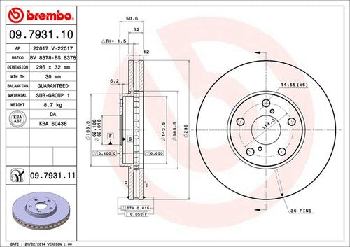 Brembo 09793111C02 BRAKE ROTORS
