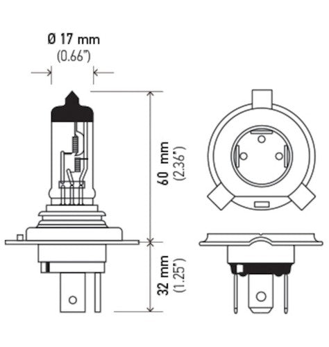 Hella H4 24V 100/90W BULBS