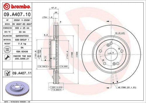 Brembo 09A40711C02 BRAKE ROTORS
