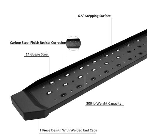 Black Horse Offroad SR-DOR353296 SPARTAN RUNNING BOARDS