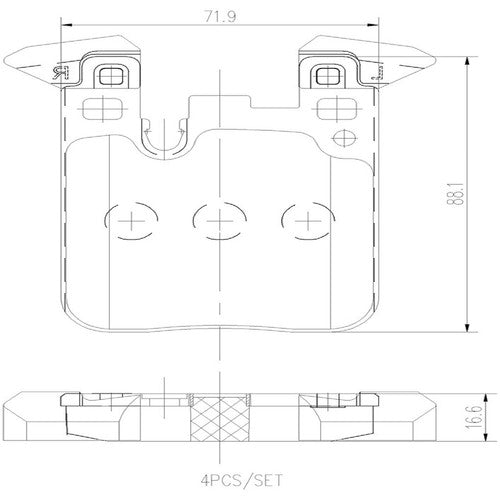 Brembo Rear Ceramic Brake Pads Fits 2015-2018 BMW M3 M4 Brake Pads P06087N