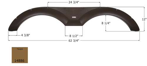 Icon 14886 Tandem Axle FENDER SKIRTS RV