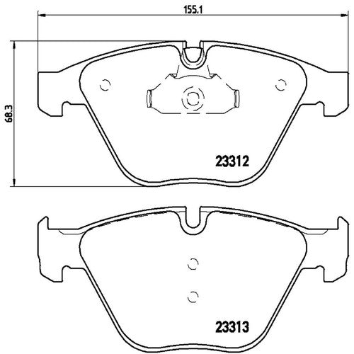 Brembo Front Low-Metallic Brake Pads Fits 2008-2010 BMW 535i Brake Pads P06054
