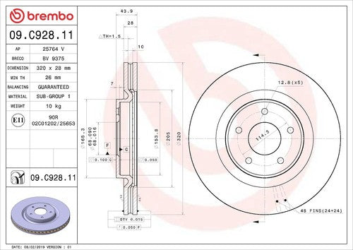 Brembo 09C92811C02 Prime DISC BRAKE KIT
