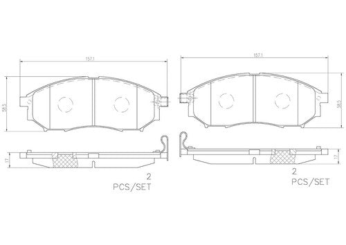 Brembo Front Ceramic Brake Pads Fits 2014-2020 Nissan 370Z 4 Pc Brakes P56094N