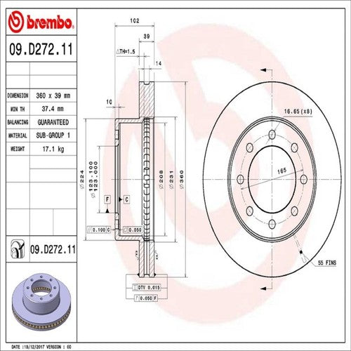 Brembo 09D27210C02 BRAKE ROTORS