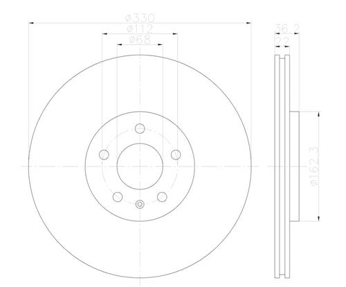 Hella 355123142 BRAKE ROTORS