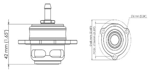 Turbo Smart TS-0203-1261 Kompact Shortie BLOW OFF VALVE