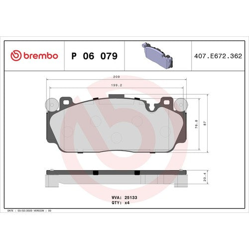 Brembo Front Brake Pads For BMW M5 M6 2013 2014 2015 2016 F10 F12 Brake Pads