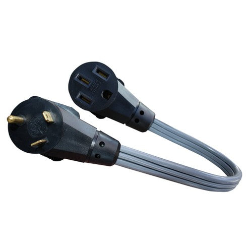 AP Products 16-00570 Power Cord Adapter Flat Wire 18 Inch Length Grey/ Black