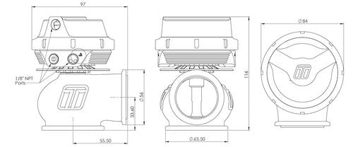 Turbo Smart TS-0553-1015 Gen-V Hyper-Gate45 WASTEGATE