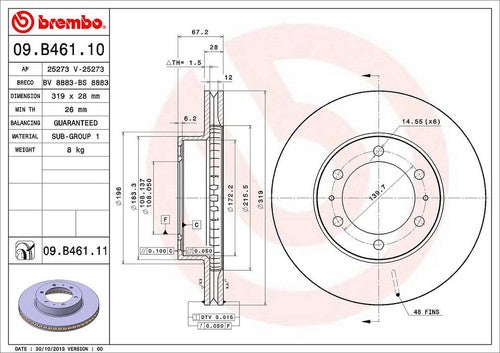 Brembo 09B46111C02 BRAKE ROTORS
