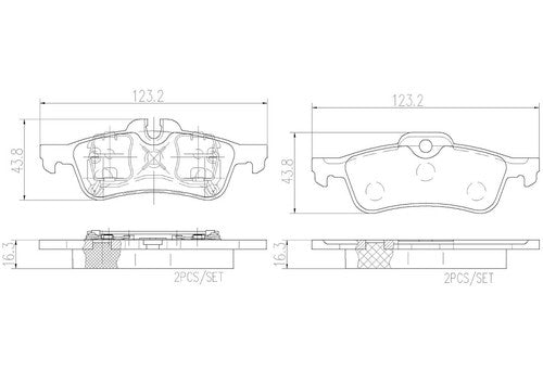 Brembo Front Ceramic Brake Pads Fits 2002-2008 Mini Cooper Brake Pads P06030N