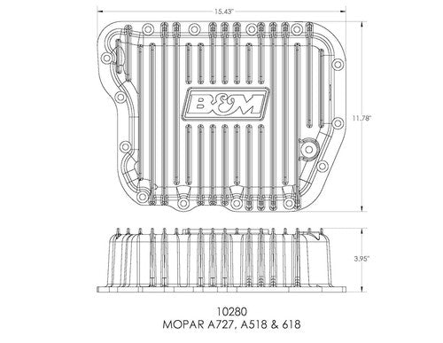 B&M 10280 Aluminum Transmission Pan