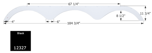 Icon 12327 Triple Axle FENDER SKIRTS RV