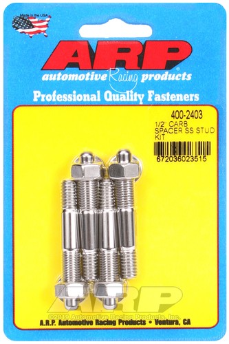 ARP Auto Racing 400-2403 Carburetor Stud Kit Stainless Steel Set Of 4