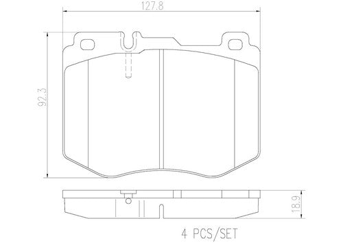Brembo P50120N Ceramic Brake Pads NAO FMSI Number D1796-9150 Set Of 4