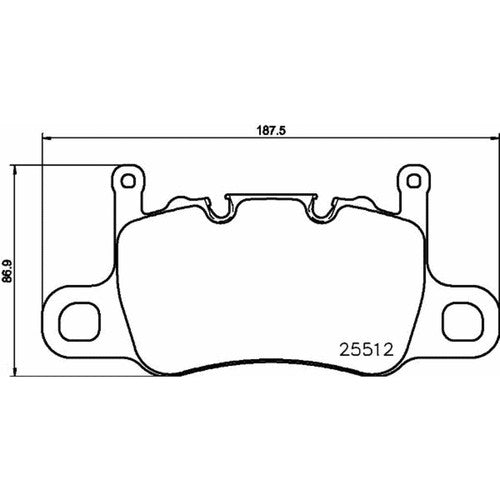 Brembo Rear Low Metallic Brake Pads Fits 2014-2016 Porsche 911 Brakes 4Pc P65037