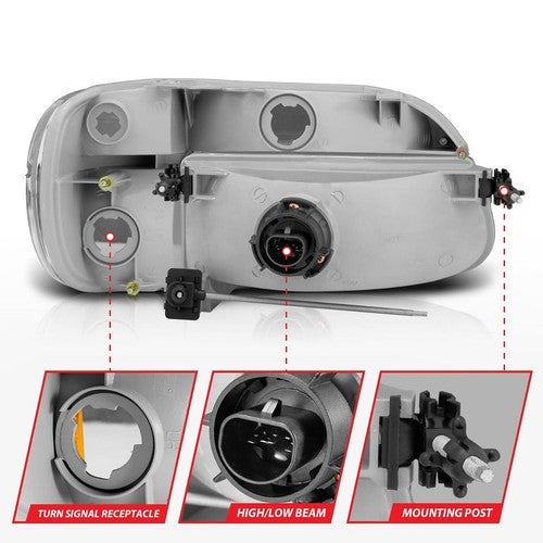 ANZO USA 111040 Crystal Clear HEADLIGHT ASSEMBLY