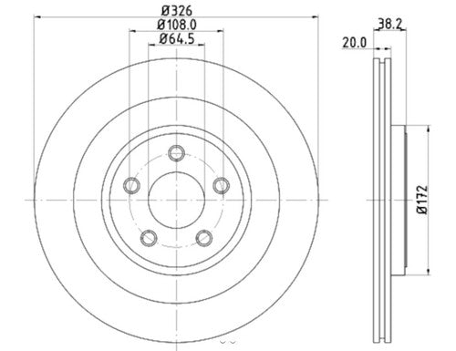 Hella 355115582 BRAKE ROTORS