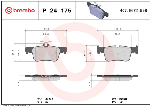 Brembo P24175 PRIME LINE DISC BRAKE KIT