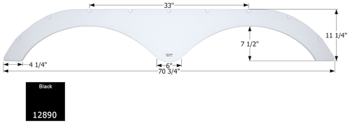 Icon 12890 Tandem Axle FENDER SKIRTS RV