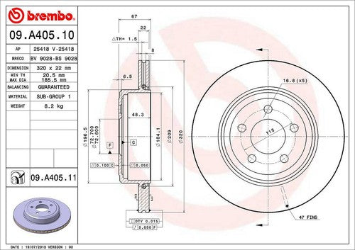 Brembo 09A40511C02 BRAKE ROTORS