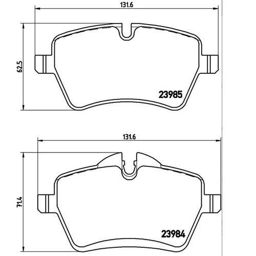 Brembo Front Brake Pads Mini Cooper 2012-2015 Low Metallic Brake Pads P0605