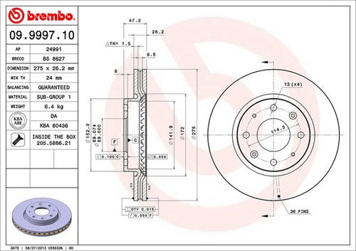 Brembo 09999710C02 BRAKE ROTORS