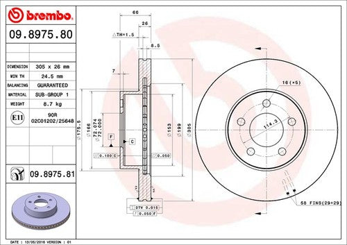 Brembo 09897581C02 BRAKE ROTORS