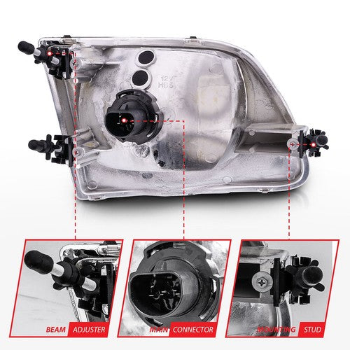 ANZO USA 111030 Crystal Clear HEADLIGHT ASSEMBLY